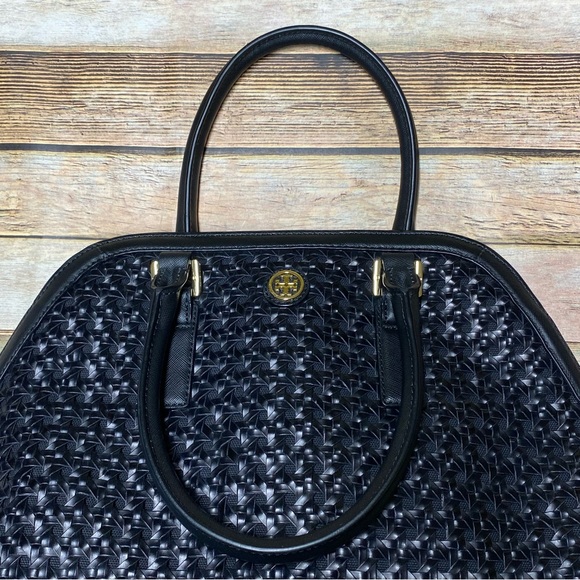 Tory Burch Robinson Basket-Weave Dome Satchel Bag - Picture 12 of 16